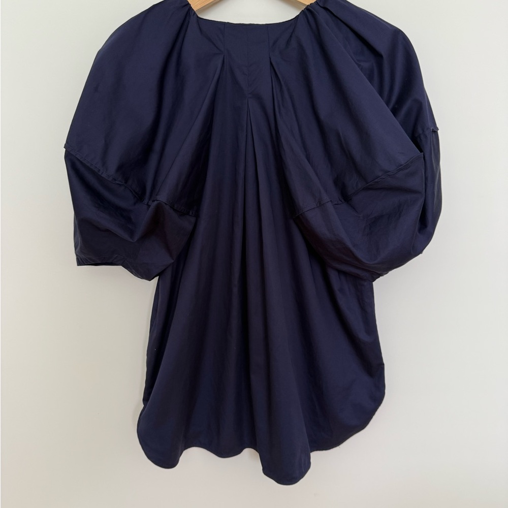 COS Navy Blue Puff Sleeve Blouse - Picture 5 of 5